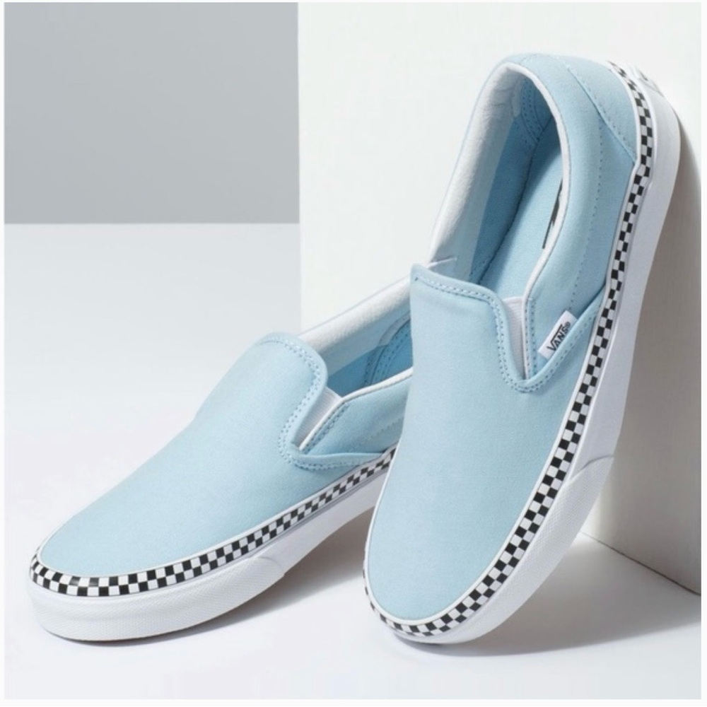 Brand New Vans Sky Blue Slip On Sneakers